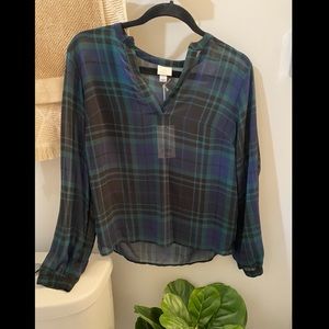 Target: A New Day chiffon plaid top